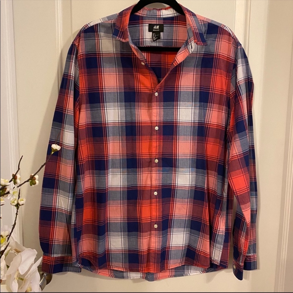 H&M Plaid Flannel Casual Button Down